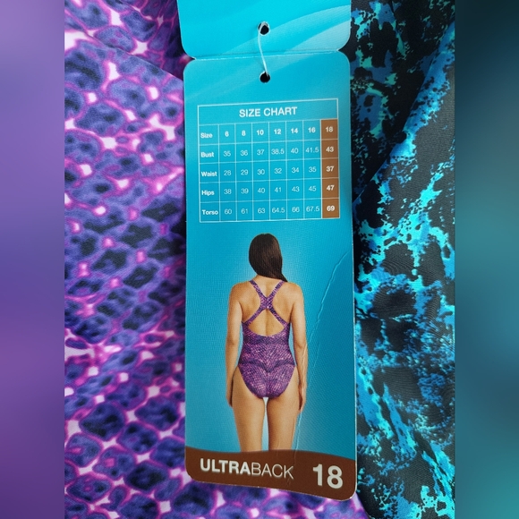 *NWT* 3 Women's One Piece Swimsuits -1 Reebok & 2 Speedo Brand SIZE 18 - Picture 7 of 16